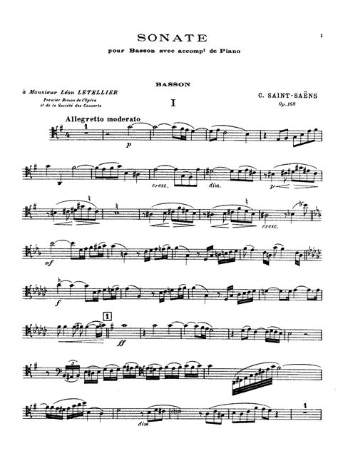  Sonata Op. 168 by Camille Saint-Saens
